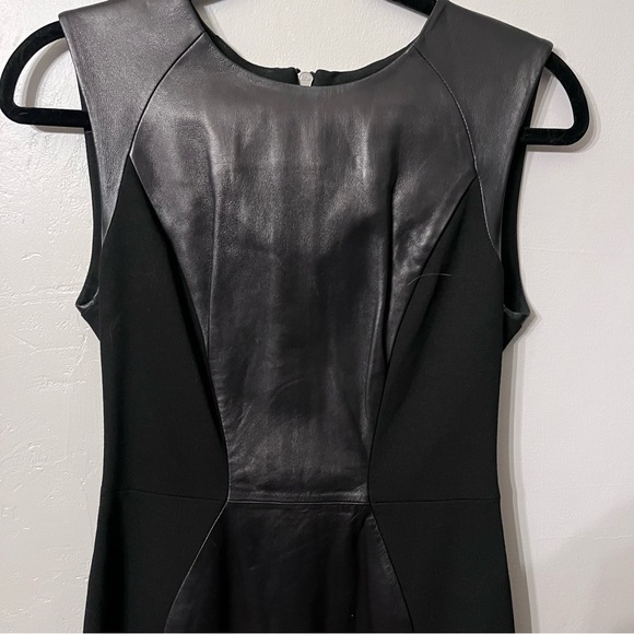 Rebecca Minkoff Logan Genuine Lambskin Leather Mini Dress - Picture 3 of 8